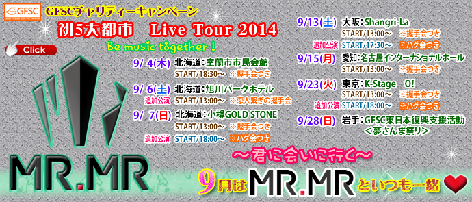 MR.MR 初5大都市 Live Tour 2014